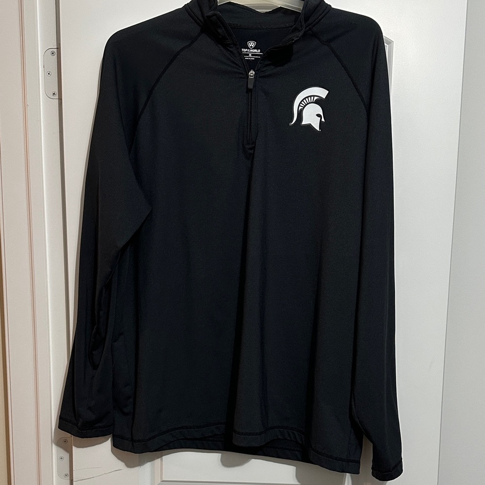 Michigan State Spartans Top of the World Black Quarter-Zip Pullover